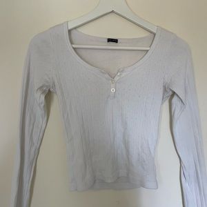 PacSun White Long-Sleeve Top S